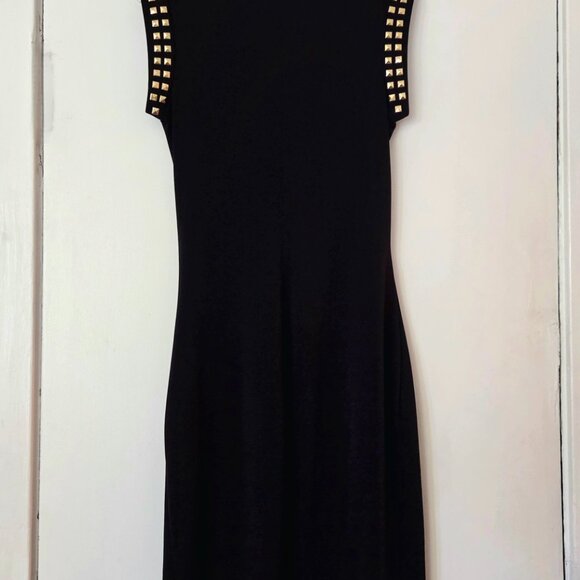 MICHAEL Michael Kors Black with Stud-Trim Side-Slit Dress - Picture 8 of 10